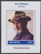 Dolantia (Fantasy) Don Williams imperf deluxe sheetlet on glossy card (75 x 103 mm) unmounted mint