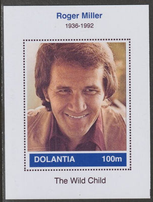Dolantia (Fantasy) Roger Miller imperf deluxe sheetlet on glossy card (75 x 103 mm) unmounted mint