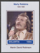 Dolantia (Fantasy) Marty Robbins imperf deluxe sheetlet on glossy card (75 x 103 mm) unmounted mint