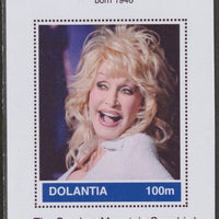 Dolantia (Fantasy) Dolly Parton imperf deluxe sheetlet on glossy card (75 x 103 mm) unmounted mint
