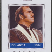 Dolantia (Fantasy) Slim Whitman imperf deluxe sheetlet on glossy card (75 x 103 mm) unmounted mint