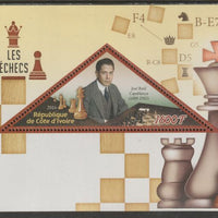 Ivory Coast 2016,Chess - Jose Raul Capablanca Commemoration perf deluxe sheet containing one triangular value unmounted mint