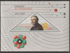 Ivory Coast 2016,Ernest Rutherford Commemoration perf deluxe sheet containing one triangular value unmounted mint