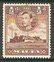 Malta 1938 KG6 HMS St Angelo 1/2d red-brown unmounted mint, SG 218a*