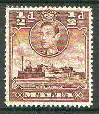 Malta 1938 KG6 HMS St Angelo 1/2d red-brown unmounted mint, SG 218a*