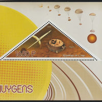 Congo 2015 Huygens Space Mission perf deluxe sheet containing one triangular value unmounted mint