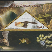 Benin 2015 Bats perf deluxe sheet containing one triangular value unmounted mint
