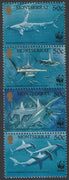 Montserrat 1999 WWF Hammer-Head Shark perf strip of four values unmounted mint, SG 1148-51