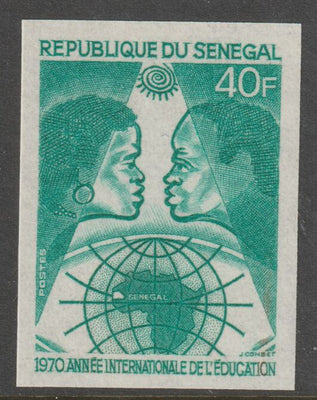 Senegal 1970 International Education Year 40f colour trial in green unmounted mint, as SG 444