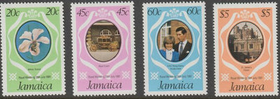 Jamaica 1981 Royal Wedding (Charles & Diana) perf set of 4 mintunmounted mint, SG 316-19