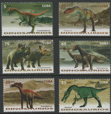 Cuba 2016 Dinosaurs perf set of 6 unmounted mint