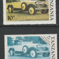Tanzania 1986 Centenary of Motoring 10s Rolls Royce 1926 Phantom perf proof in blue & black only complete with issued normal, both unmounted mint