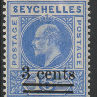 Seychelles 1903 KE7 surcharged 3c on 15s unmounted mint SG 57