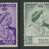 Malaya - Johore 1948 Royal Silver Wedding set of 2 mounted mint, SG 31-32