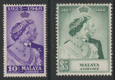 Malaya - Johore 1948 Royal Silver Wedding set of 2 mounted mint, SG 31-32