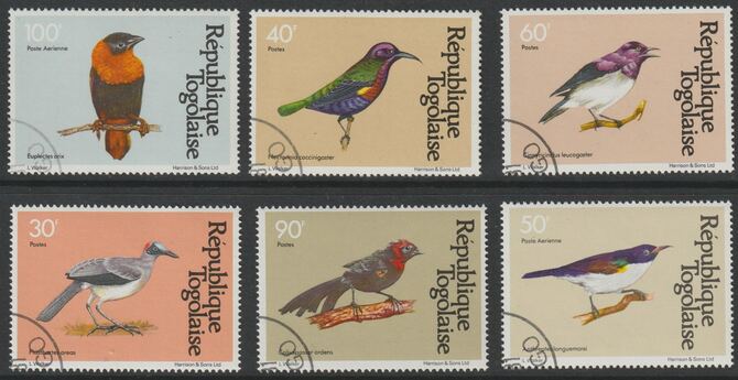 Togo 1981 Birds perf set of 6 fine cds used SG 1529-34