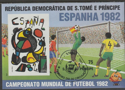 St Thomas & Prince Islands 1982 Football World Cup m/sheet fine cds used