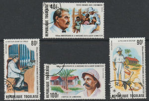 Togo 1975 Birth Centenary of Albert Schweitzer perf set of 4 fine cds used, SG 1096-99