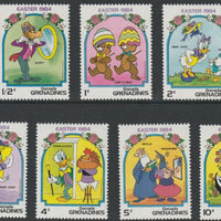 Grenada - Grenadines 1984 Easter - Disney Characters short set of 7 values,to 10c unmounted mint, as SG 588-94