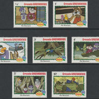 Grenada - Grenadines 1982 Christmas - Disney's The Rescuers short set of 7 values,to 10c unmounted mint, as SG 527-33