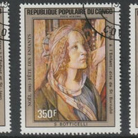 Congo 1984,Christmas - Paintings by Botticelli perf set of 3 fine cds used, SG 927-9