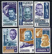 Jordan 1966 Space Achievements imperf set of 6 unmounted mint, as SG 764-69*