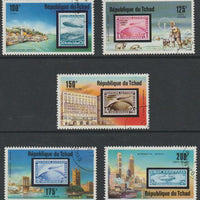 Chad 1977 Zeppelins (Stamp on Stamp) perf set of 5 fine cds used