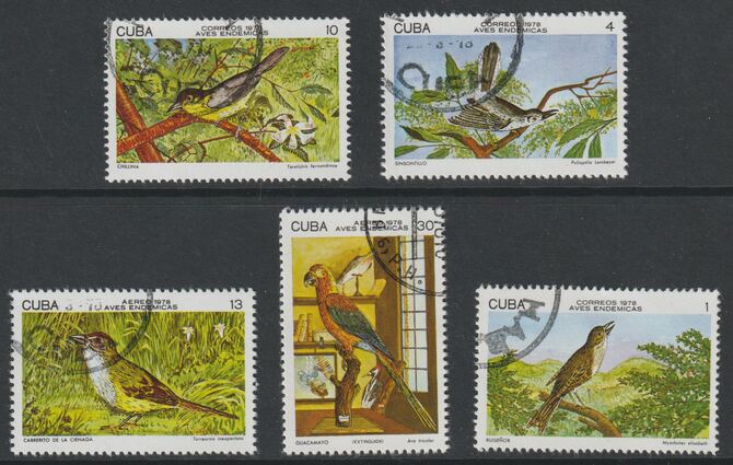 Cuba 1978 Birds set of,5 fine cds used, SG 2437-41