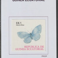 Equatorial Guinea 1977 Butterflies EK5 (Adonis Blue) proof in issued colours mounted on small card - as Michel 1199