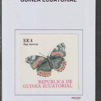 Equatorial Guinea 1977 Butterflies EK8 (Red Admiral) proof in issued colours mounted on small card - as Michel 1200