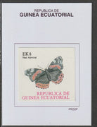 Equatorial Guinea 1977 Butterflies EK8 (Red Admiral) proof in issued colours mounted on small card - as Michel 1200