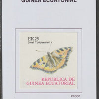 Equatorial Guinea 1977 Butterflies EK25 (Small Tortoiseshell) proof in issued colours mounted on small card - as Michel 1201