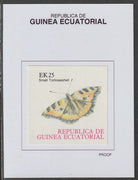 Equatorial Guinea 1977 Butterflies EK25 (Small Tortoiseshell) proof in issued colours mounted on small card - as Michel 1201