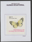 Equatorial Guinea 1977 Butterflies EK75 (Pale Clouded Yellow) proof in issued colours mounted on small card - as Michel 1203