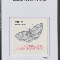 Equatorial Guinea 1977 Butterflies EK200 (Marbled White) proof in issued colours mounted on small card - as Michel 1204