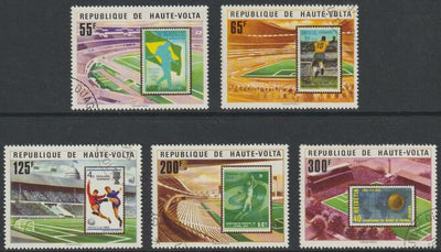 Upper Volta 1978 Football World Cup perf set of 5 fine cds used, SG469-73