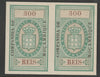 Mozambique Company 1892 Stamp Tax 300r imperf pair without gum