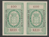 Mozambique Company 1892 Stamp Tax 400r imperf pair without gum