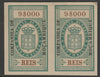 Mozambique Company 1892 Stamp Tax 9,000r imperf pair without gum