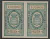 Mozambique Company 1892 Stamp Tax 10,000r imperf pair with gum