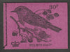 Great Britain 1971-73 Birds #3 - Robin (purple cover December 1971) 30p booklet complete and fine, SG DQ61