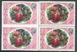 Dominica 1975-78 Egg Plant 4c imperforate pair plus normal pair unmounted mint, as SG 494