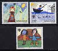 Faroe Islands 1979 International Year of The Child set of 3 (Children's Drawings) unmounted mint SG 44-46*