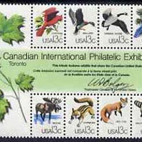 United States 1978 'Capex 78' International Stamp Exhibition m/sheet (Birds & Animals) unmounted mint SG MS 1726
