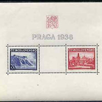 Czechoslovakia 1938 Prague Philatelic Exhibition m/sheet unmounted mint, SG MS 388a, Mi BL 4