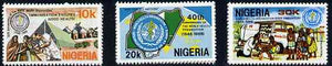 Nigeria 1988 World Health Organisation 40th Anniversary set of 3, SG 555-57 unmounted mint*
