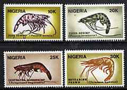 Nigeria 1988 Shrimps complete set of 4 unmounted mint, SG 560-63*