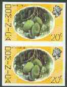 Dominica 1975-78 Mango Longue 20c unmounted mint imperforate pair (as SG 499)