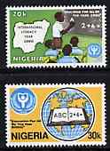 Nigeria 1990 Literacy Year set of 2 SG 593-94 unmounted mint*