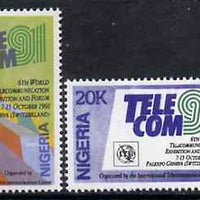 Nigeria 1991 Telecom set of 2, SG 617-18 unmounted mint*